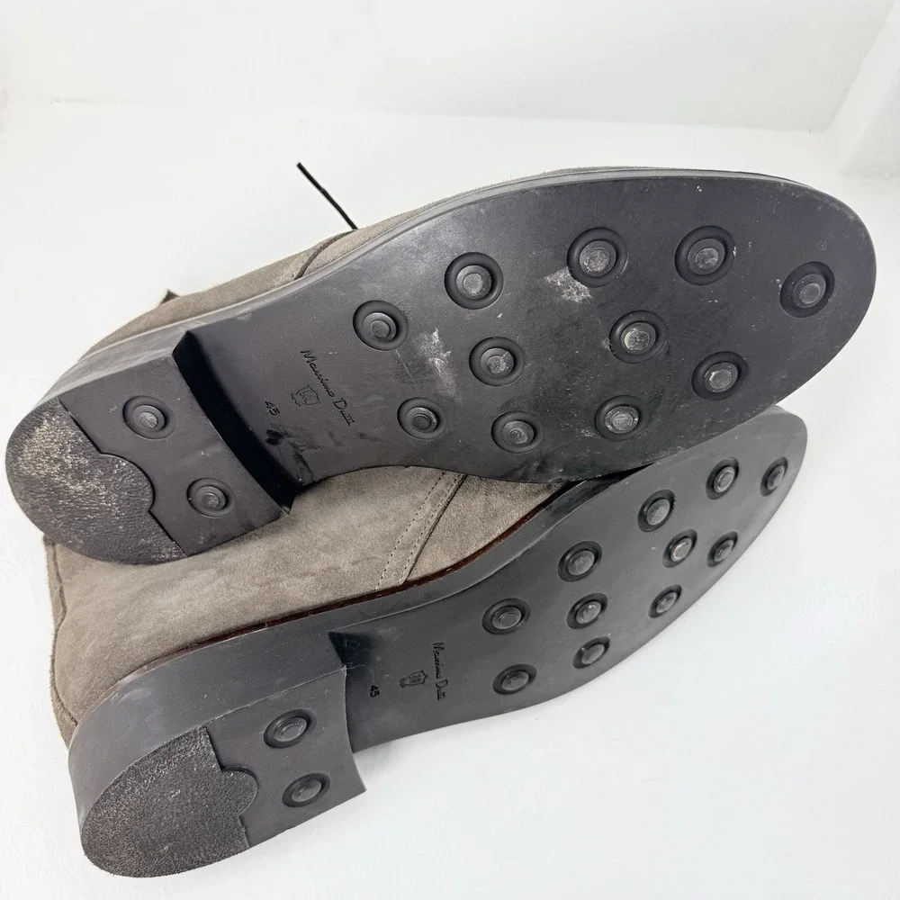 Massimo Dutti Gray Suede Chukka Desert Boots Mens EU 45 US 12 7844/222/902